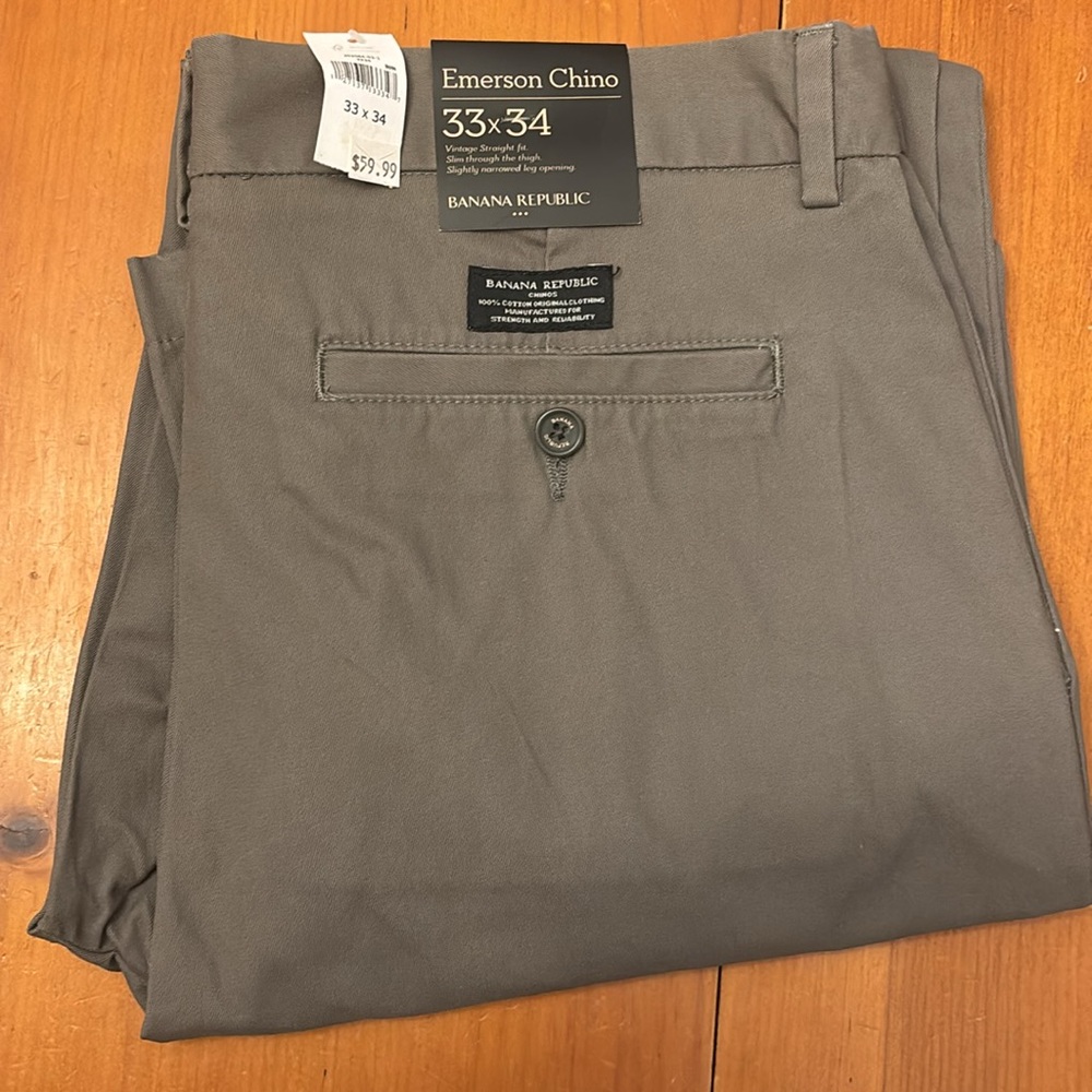 Two pairs of Banana Republic Emerson Chinos brand new with tags. - Picture 3 of 6